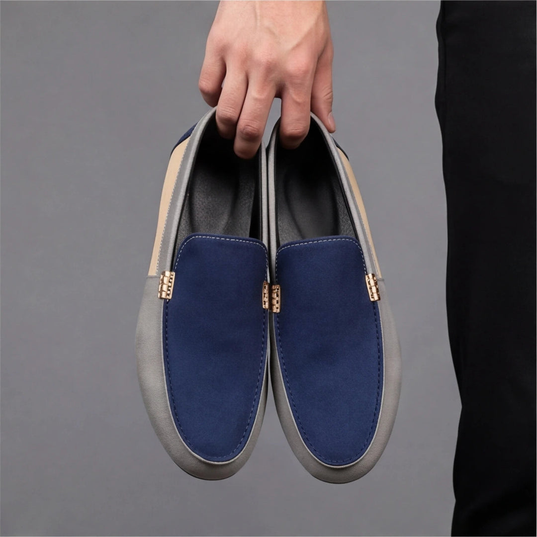 Patchwork Canvas Loafers