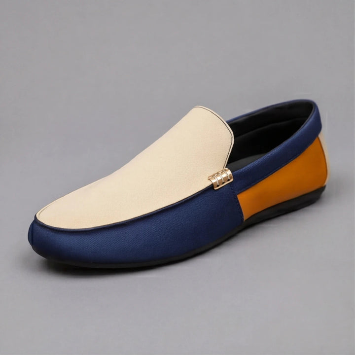 Patchwork Canvas Loafers