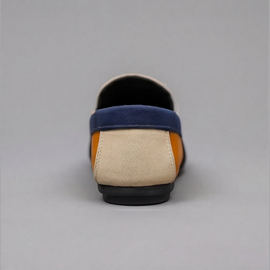 Patchwork Canvas Loafers