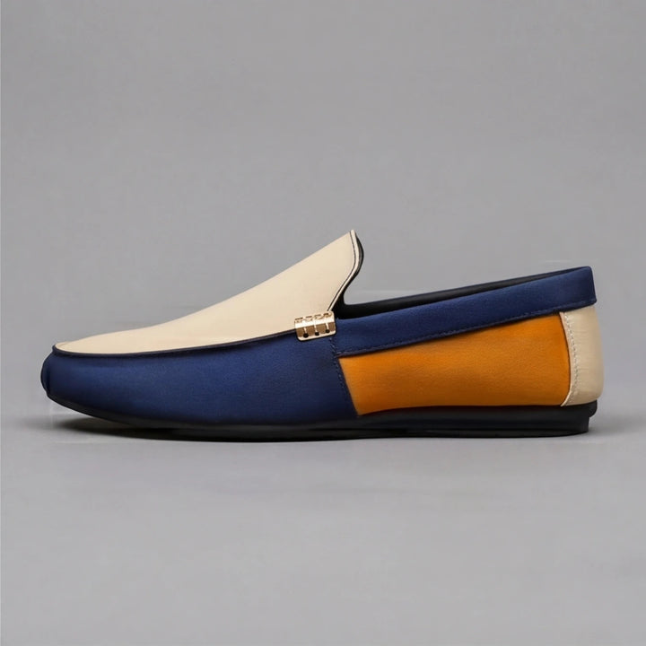 Patchwork Canvas Loafers