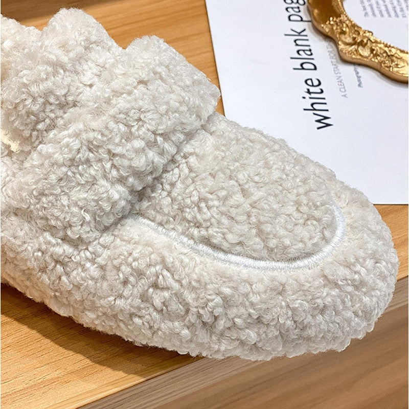 Plush Closed-Toe Slippers side profile