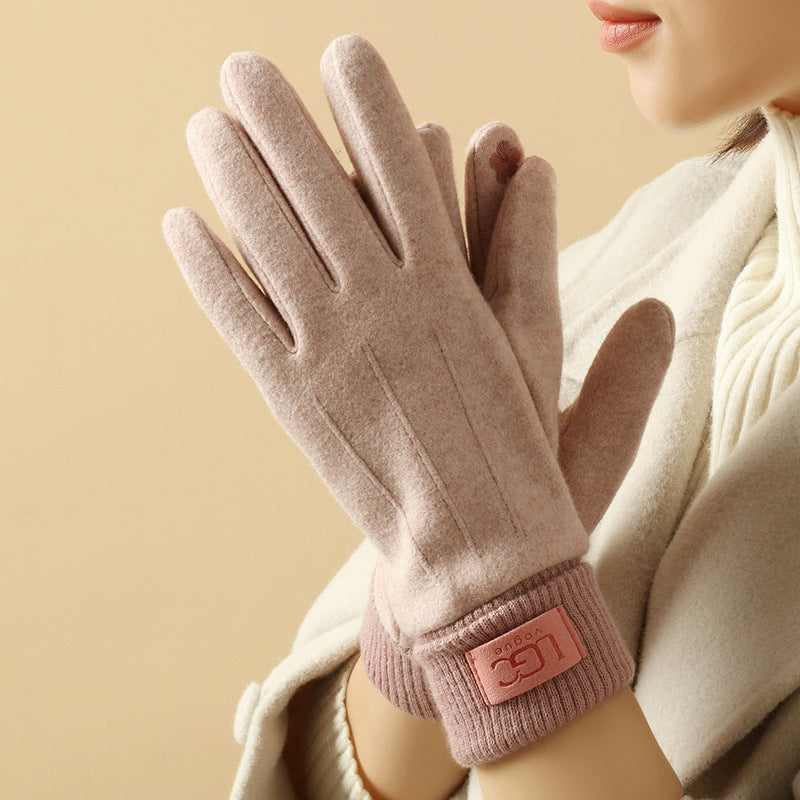 Cashmere blend touchscreen gloves, product view