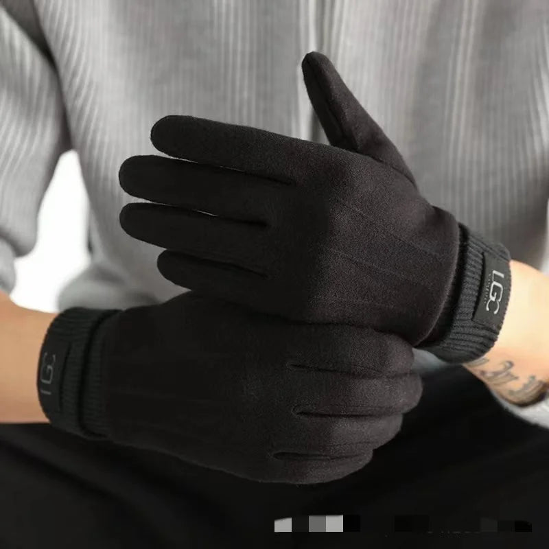 Cashmere blend touchscreen gloves, side view