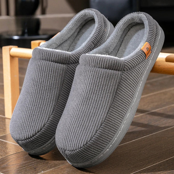 Plush Memory Foam House Slippers front view