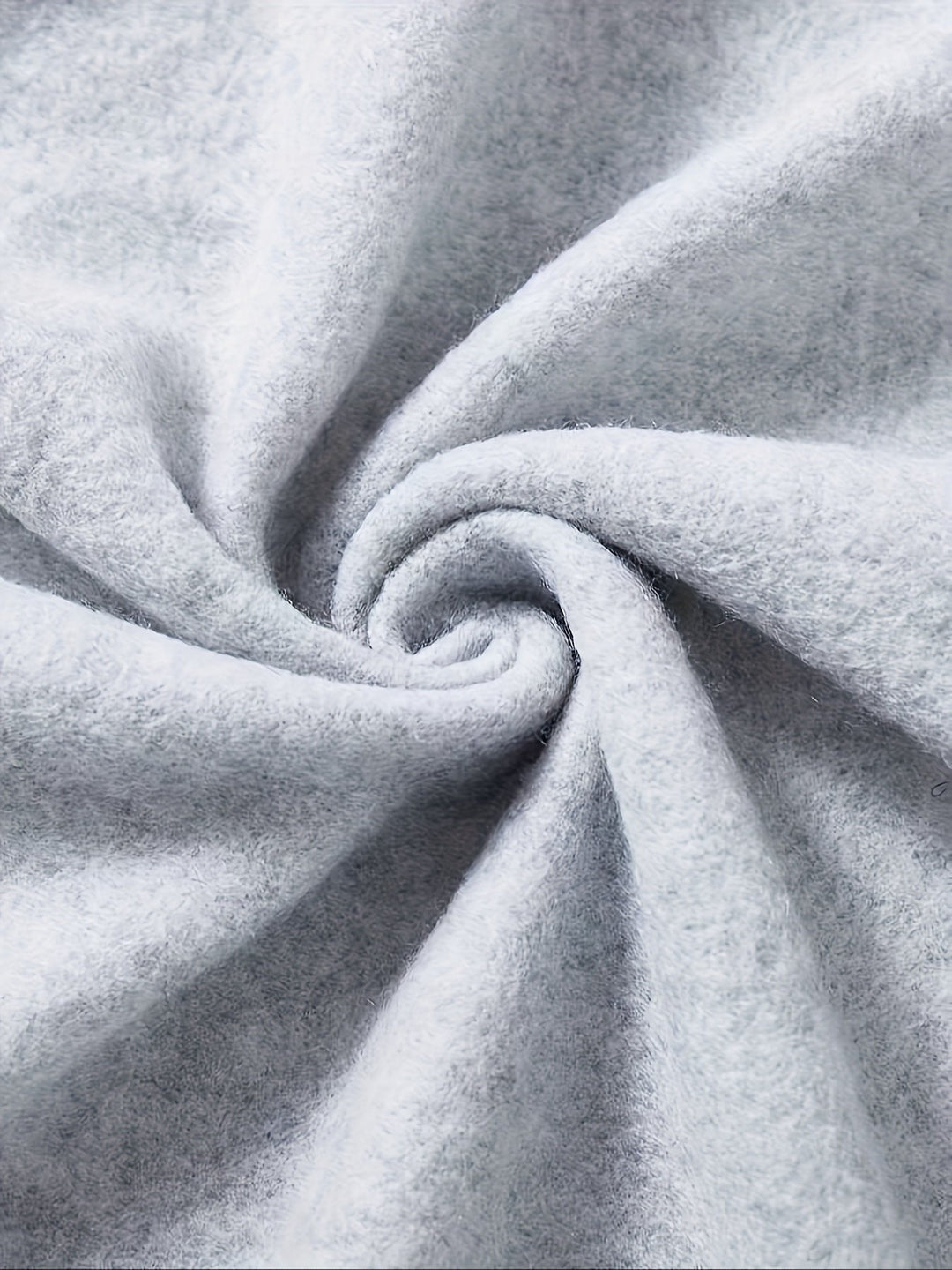 Light Gray Half-Zip Polo Sweatshirt plush lining detail