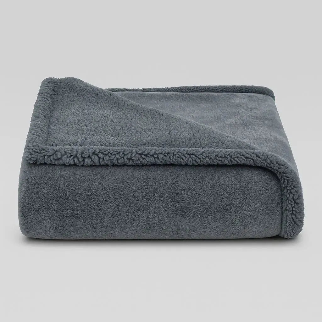 Plush Waterproof Throw Blanket size comparison flat lay