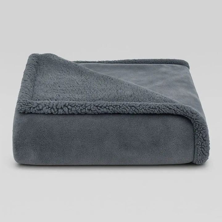 Plush Waterproof Throw Blanket size comparison flat lay