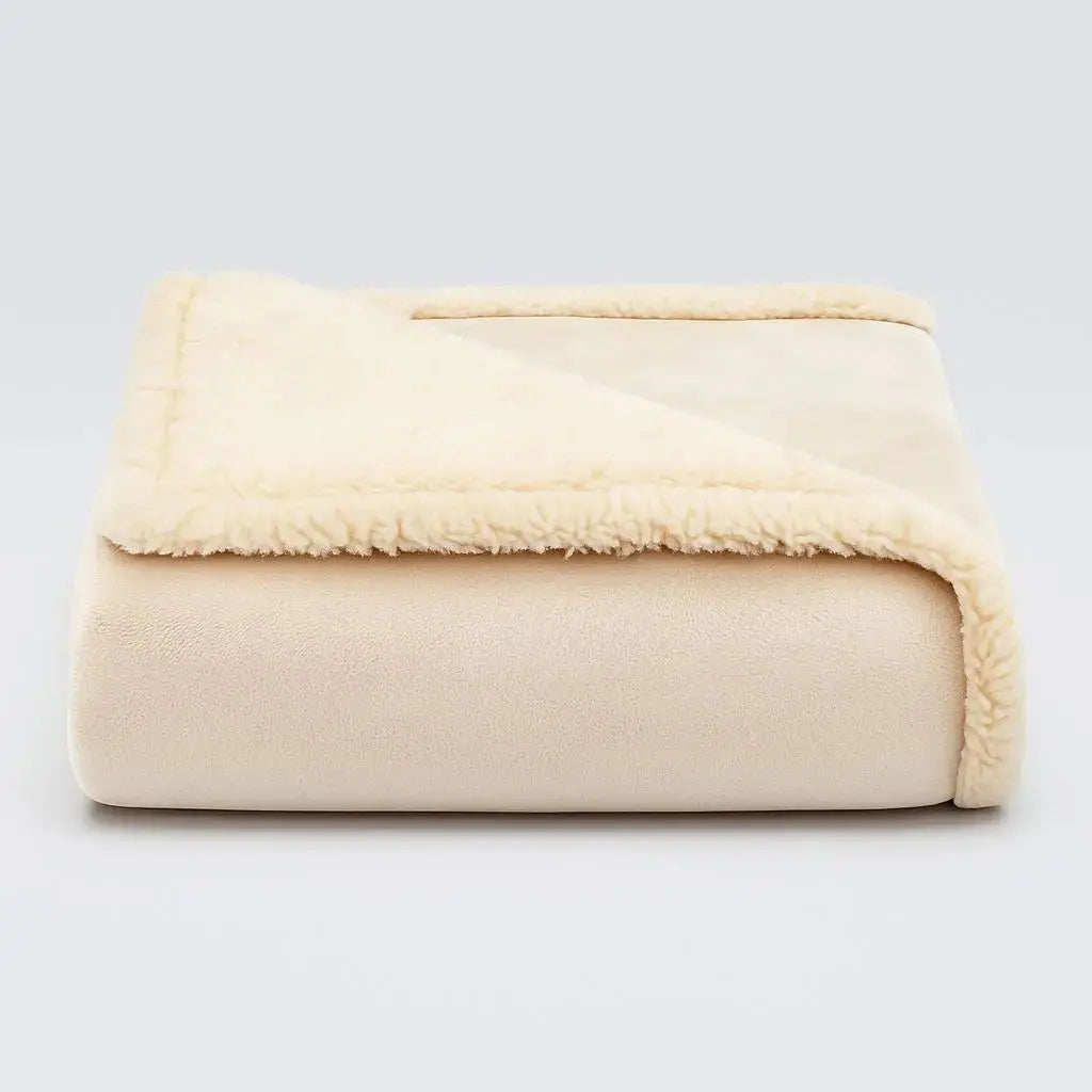 Plush Waterproof Throw Blanket in use