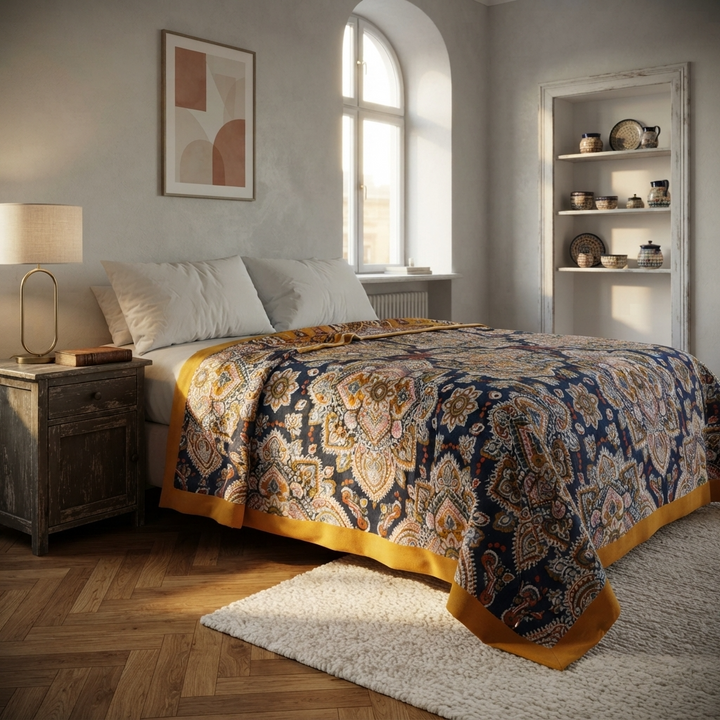 Boho Pattern Cotton Throw Blanket