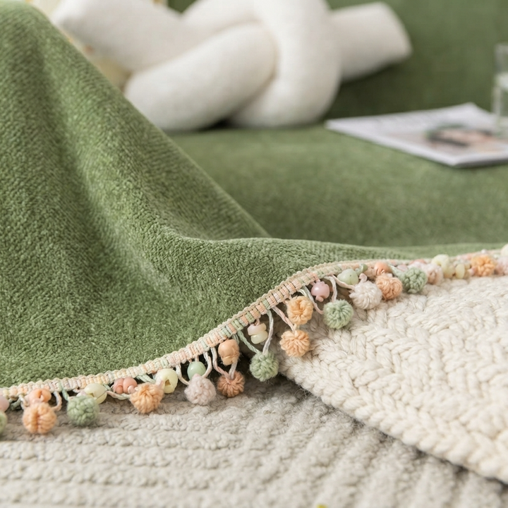 Chenille Herringbone Sofa Cover