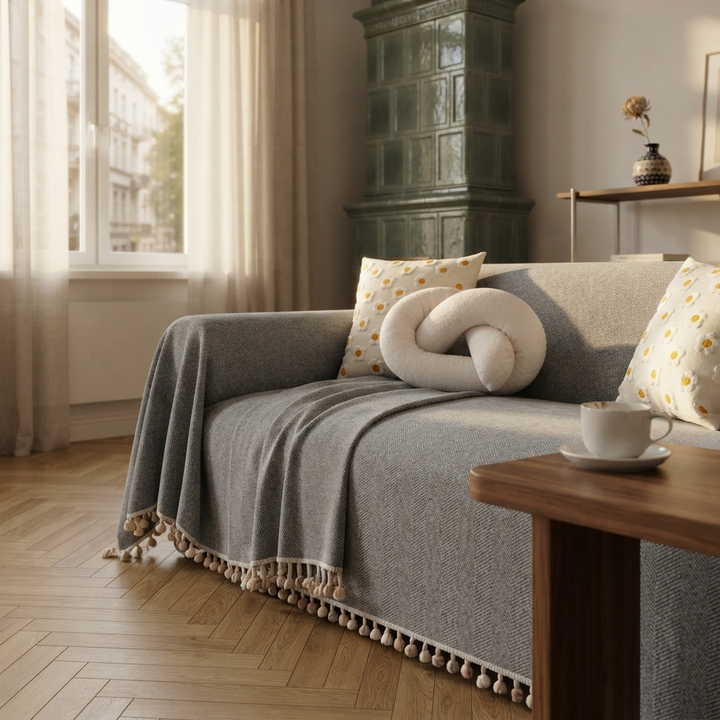 Chenille Herringbone Sofa Cover