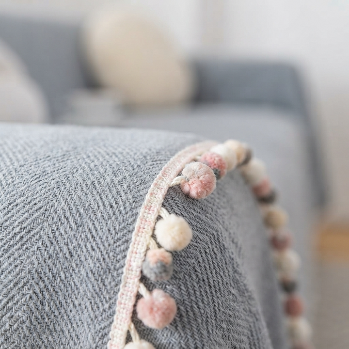 Chenille Herringbone Sofa Cover