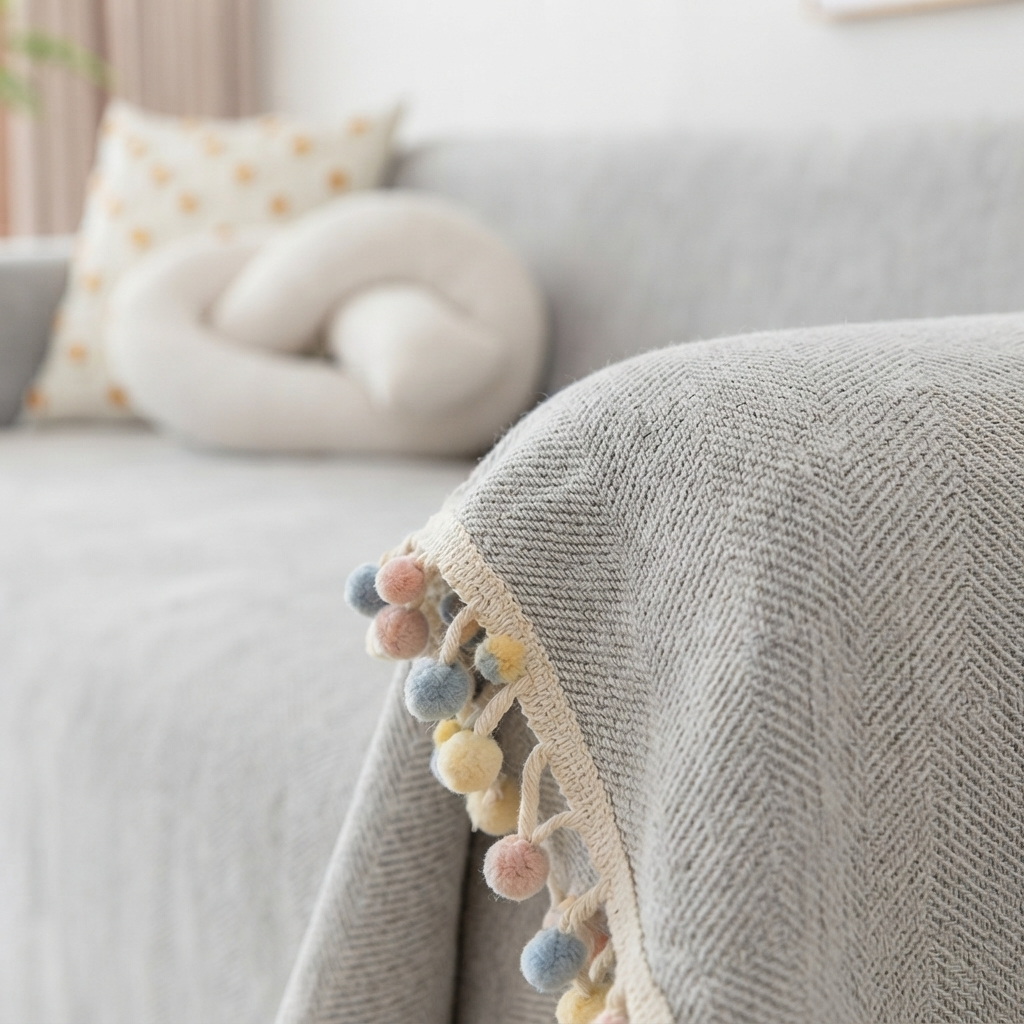 Chenille Herringbone Sofa Cover