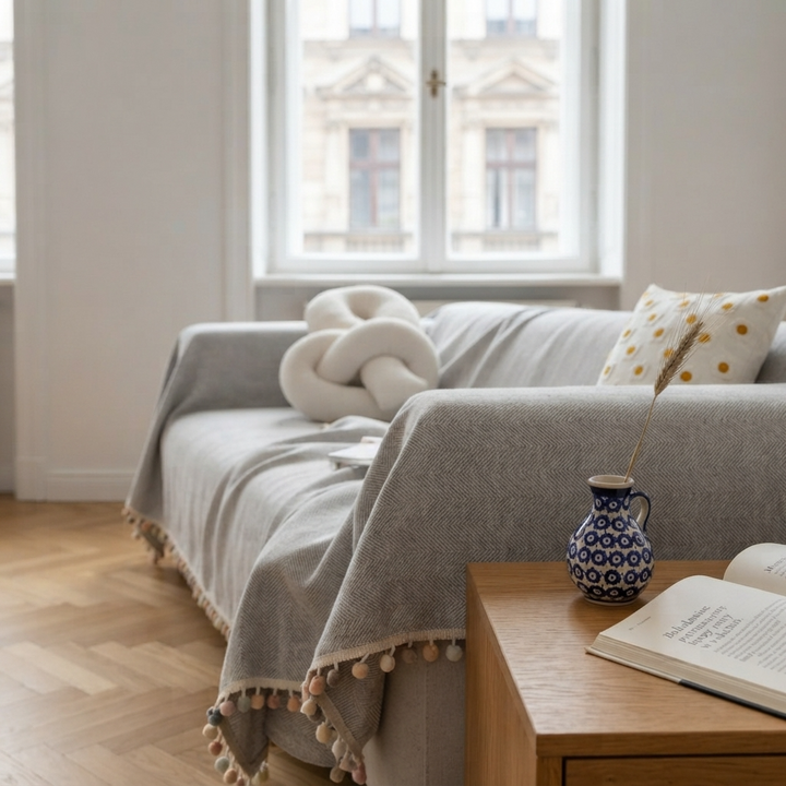 Chenille Herringbone Sofa Cover