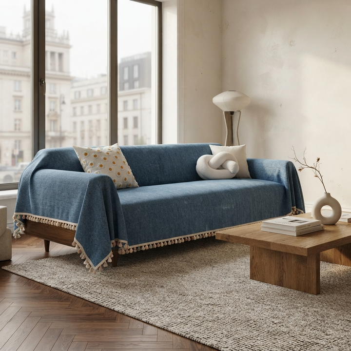 Chenille Herringbone Sofa Cover