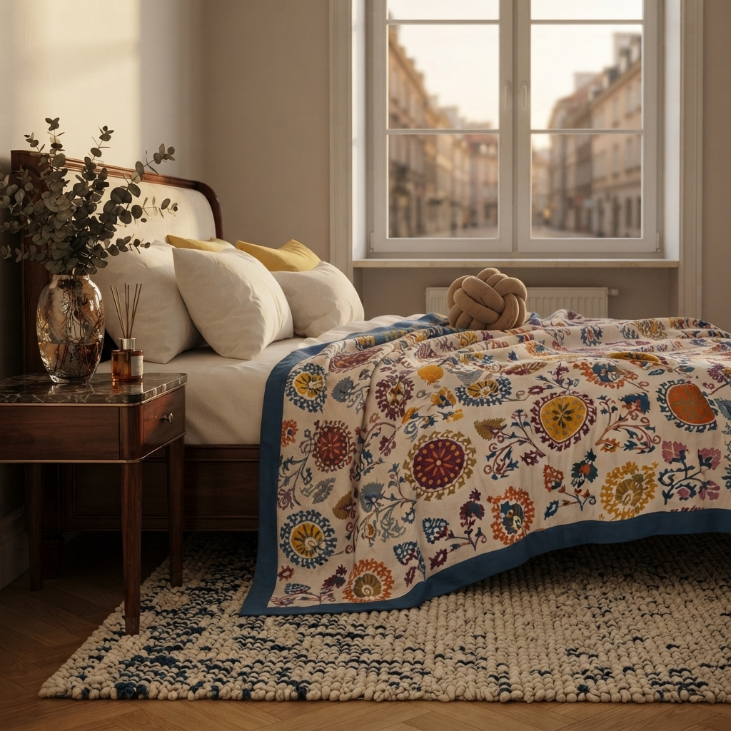 Boho Pattern Cotton Throw Blanket