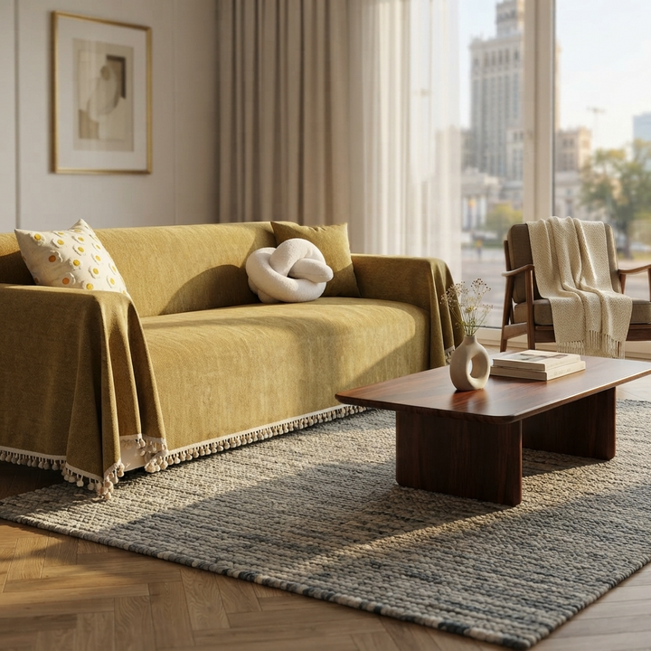 Chenille Herringbone Sofa Cover