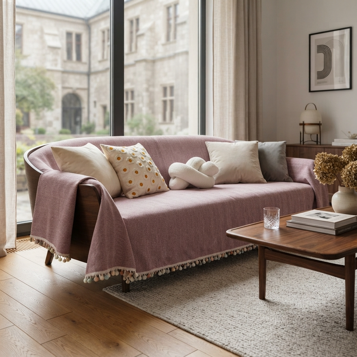 Chenille Herringbone Sofa Cover