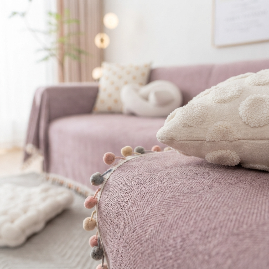 Chenille Herringbone Sofa Cover