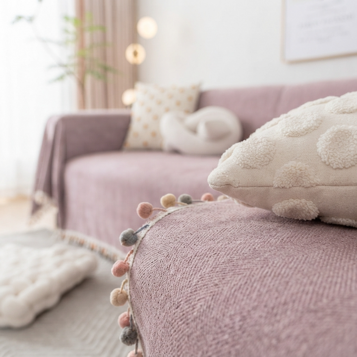 Chenille Herringbone Sofa Cover