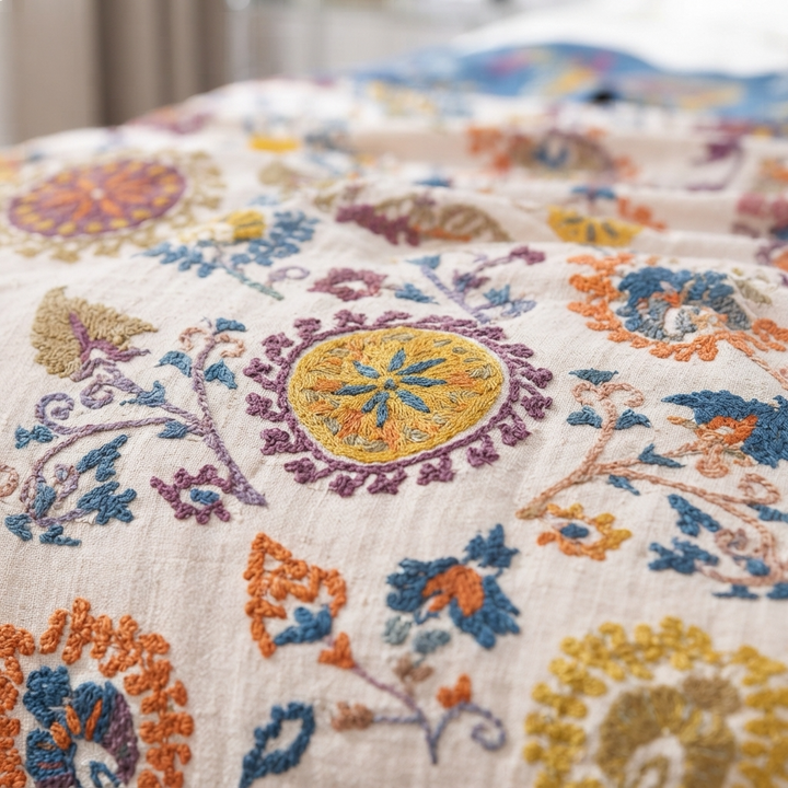 Boho Pattern Cotton Throw Blanket