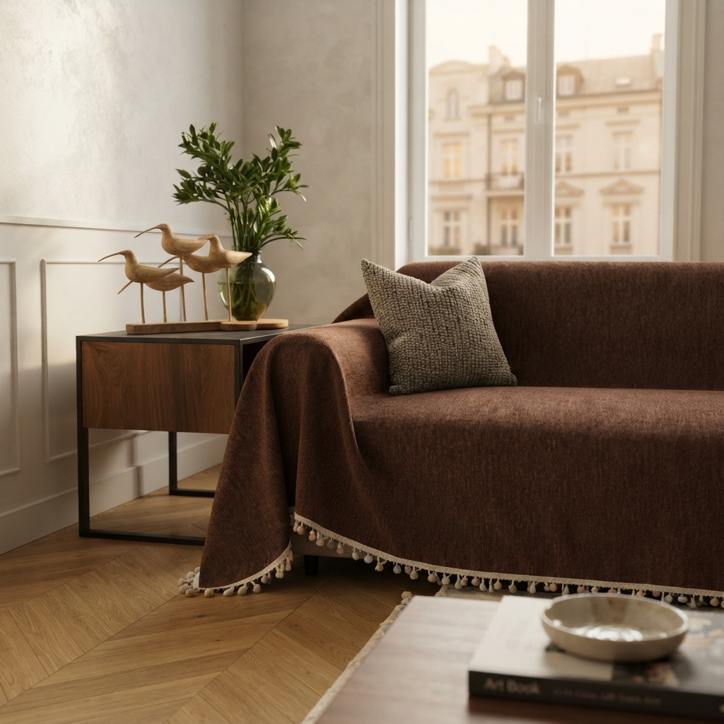 Chenille Herringbone Sofa Cover