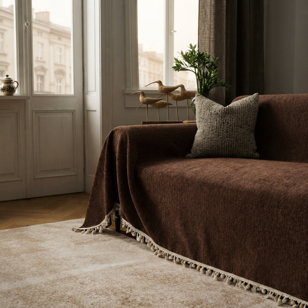 Chenille Herringbone Sofa Cover