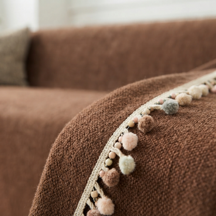 Chenille Herringbone Sofa Cover