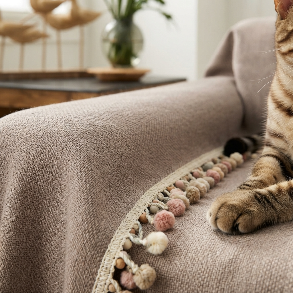 Chenille Herringbone Sofa Cover