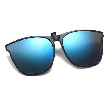 Black Polarized Clip-On Sunglasses front view