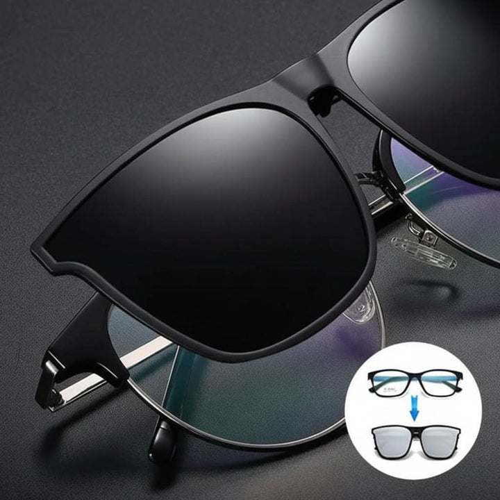 Polarized Clip-On Sunglasses frame material detail