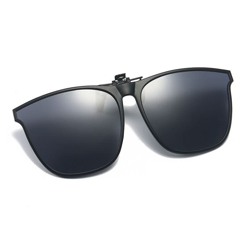 Polarized Clip-On Sunglasses folded design detail