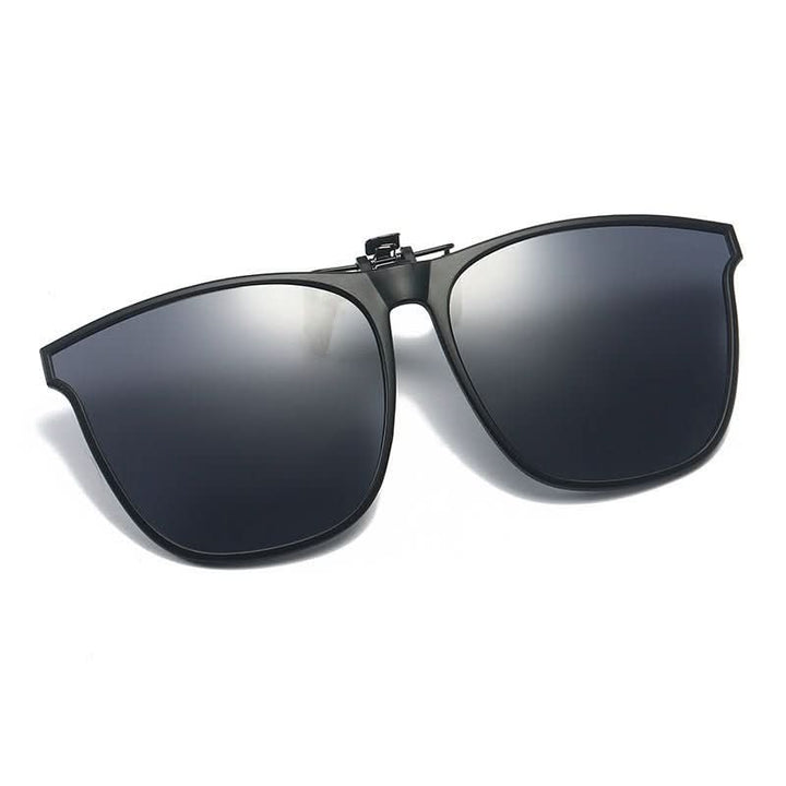 Polarized Clip-On Sunglasses folded design detail
