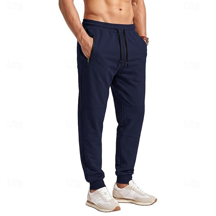 Navy Blue Pull-On Joggers side view