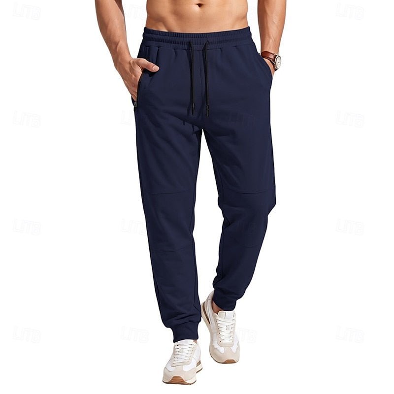 Navy Blue Pull-On Joggers front view