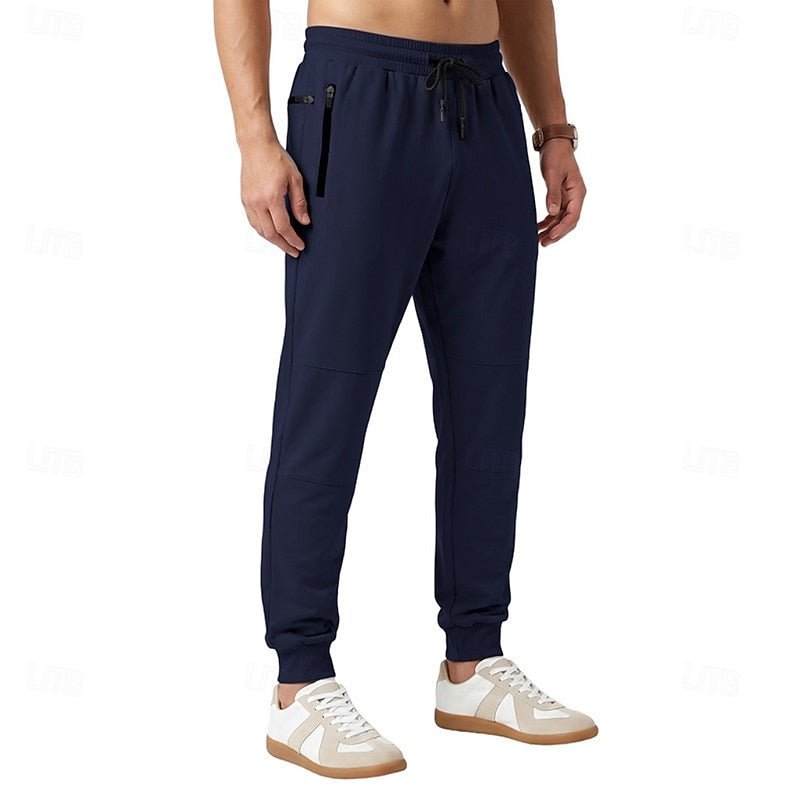 Navy Blue Pull-On Joggers front view