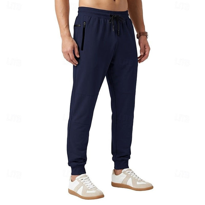 Navy Blue Pull-On Joggers front view