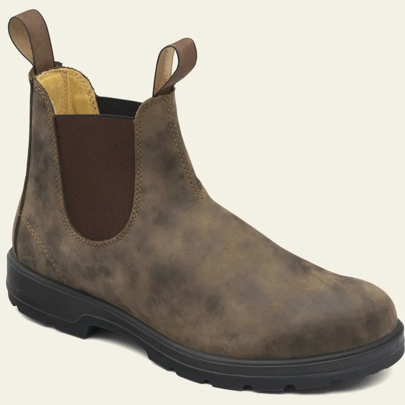 Brown Pull-Tab Chelsea Boots side view