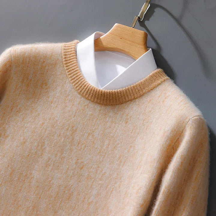 Azure Pure Cashmere Knit Sweater front view