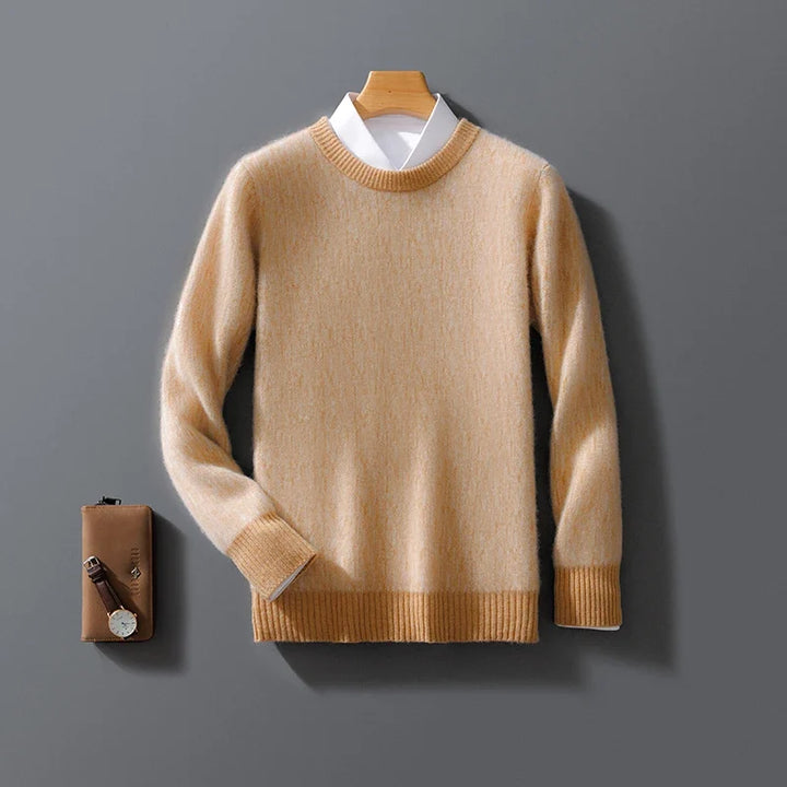 Pure Cashmere Knit Sweater shown across available colors