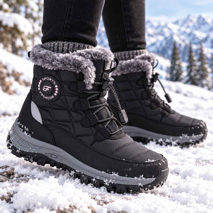Quilted Fleece-Lined Snow Boots alternate view 2