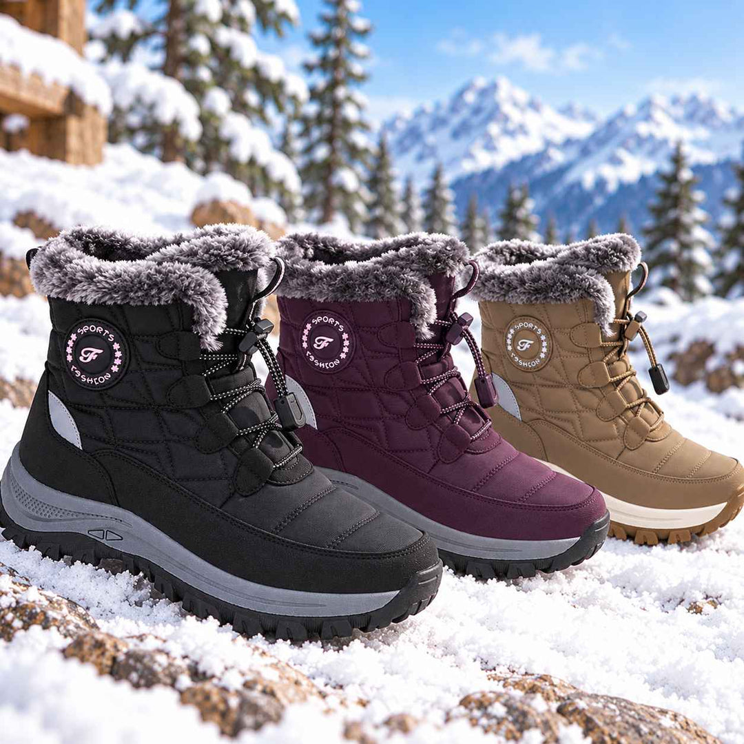 Quilted Fleece-Lined Snow Boots alternate view 4
