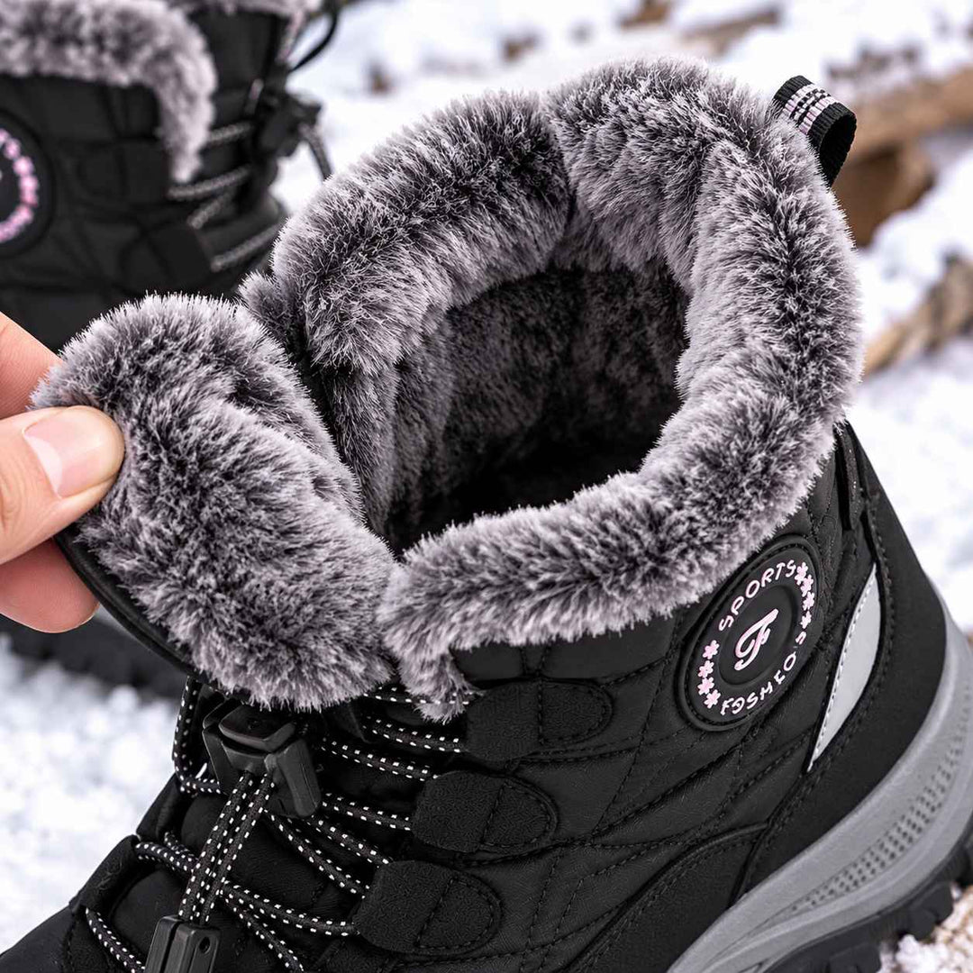Quilted Fleece-Lined Snow Boots alternate view 6