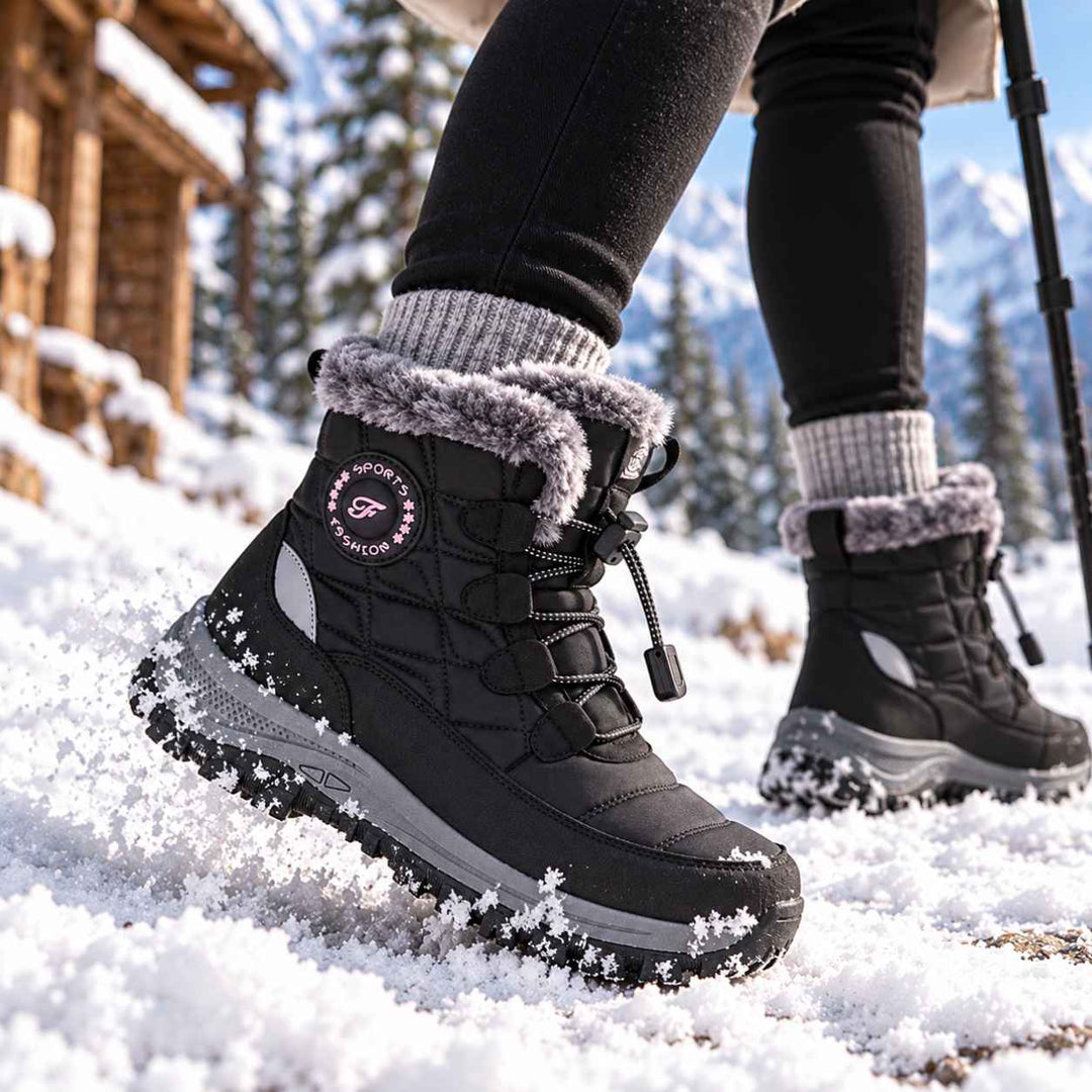 Quilted Fleece-Lined Snow Boots alternate view 7