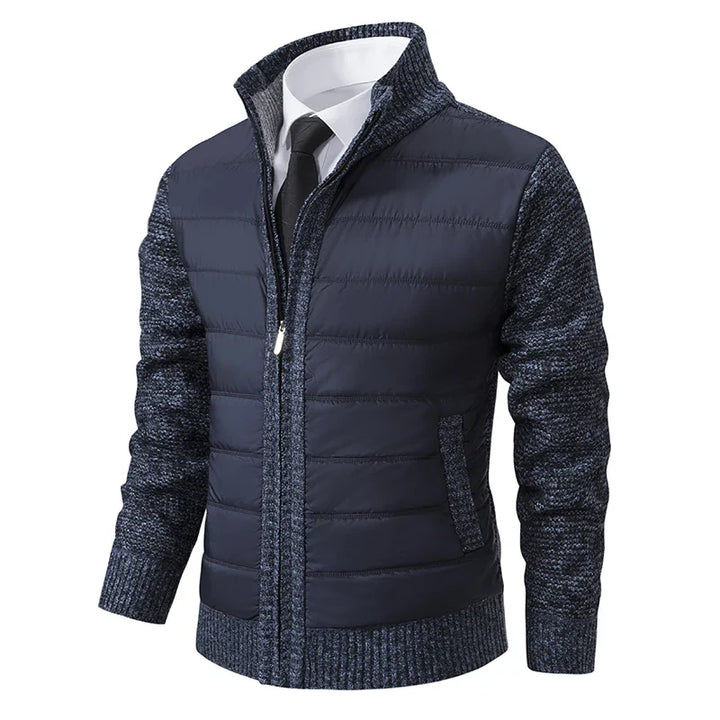 Quilted-Front Knit Cardigan Jacket alternate view 4