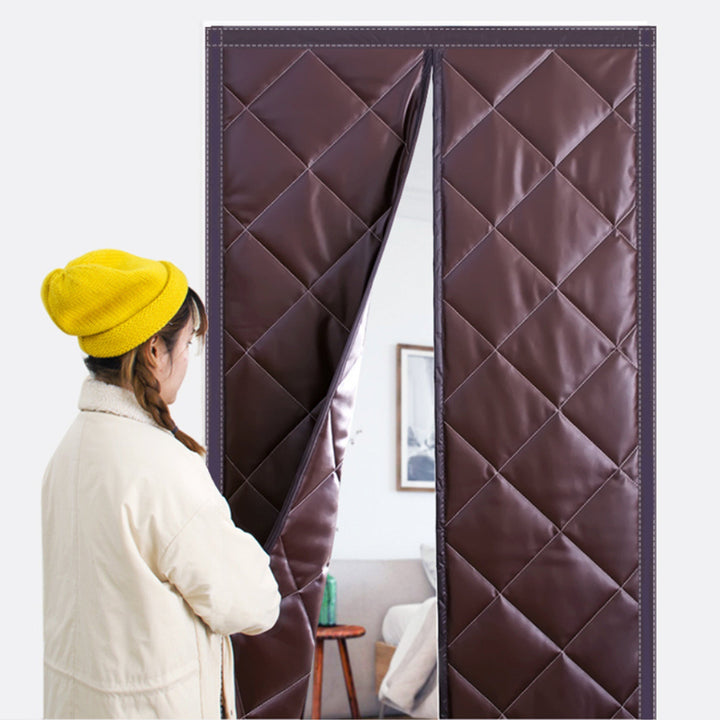 Quilted Magnetic Door Insulation Curtain construction detail