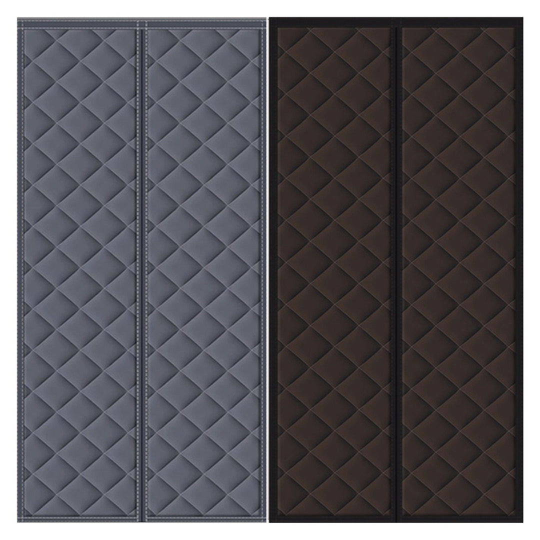 Quilted Magnetic Door Insulation Curtain quilted panel and magnetic seam detail