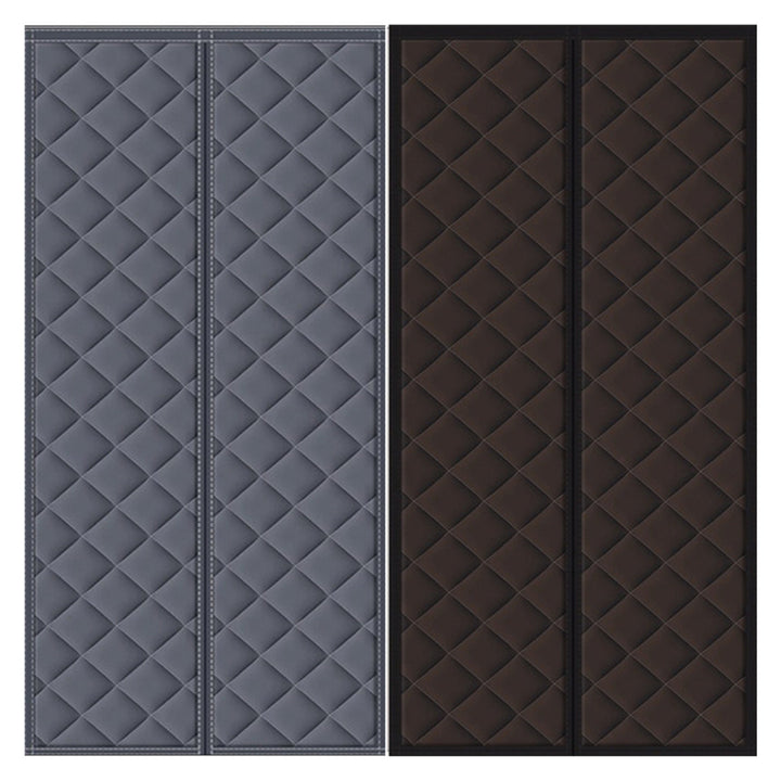 Quilted Magnetic Door Insulation Curtain quilted panel and magnetic seam detail