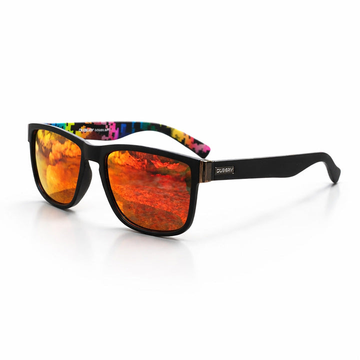 Red Mirrored Sport Performance Sunglasses front view