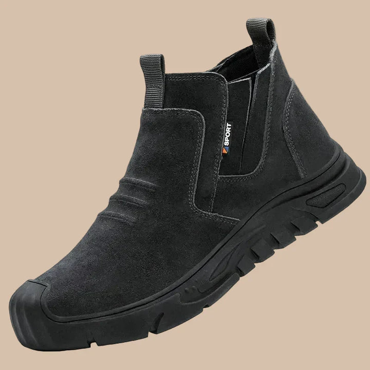 Reinforced-Toe Slip-On Work Boots front view